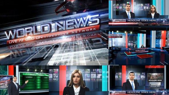 World News Broadcast Pack V.2 Video Displays template preview