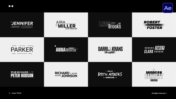 Videohive Lower Thirds Different  AE Titles template preview