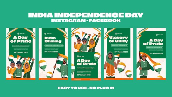Videohive India Independence Day Instagram Stories 56193047 Openers template preview