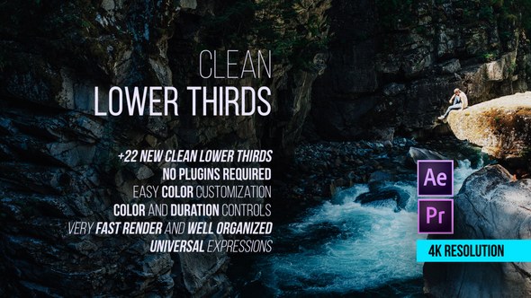 Lower Thirds Video Displays template preview