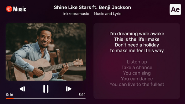 Videohive Music Players with Lyric and Visualizer Elements template preview