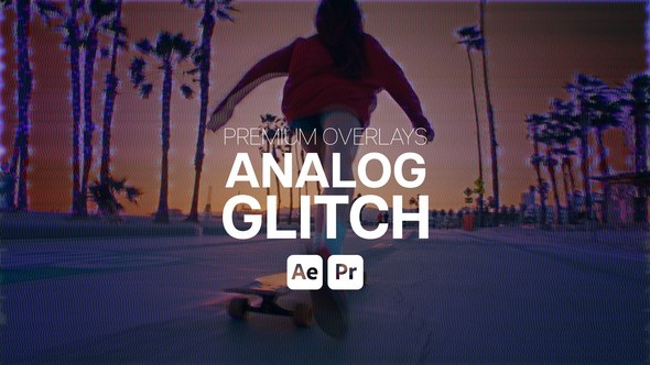 Videohive Premium Overlays Analog Glitch Elements template preview