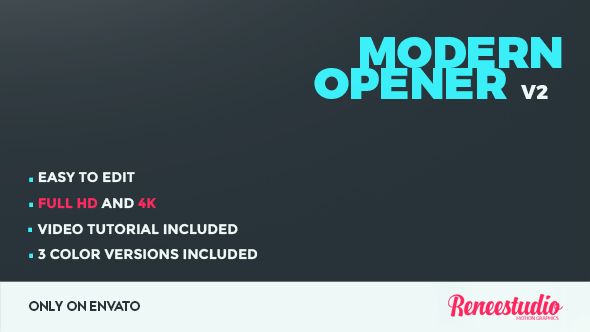 Videohive Modern Opener 11513858 Openers template preview