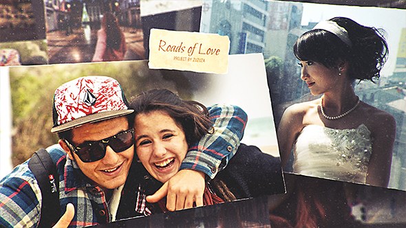 Videohive Roads of Love - Romantic Slideshow Video Displays template preview