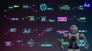 Videohive Hi-Tech HUD Titles for After Effects Titles template preview
