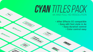 Videohive Cyan. - Titles Pack for After Effects Titles template preview