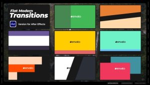 Videohive Flat Modern Transitions Elements template preview