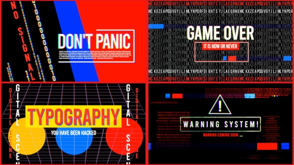 Videohive Digital Error Openers template preview
