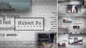 Videohive Grunge Newspaper Slideshow Video Displays template preview
