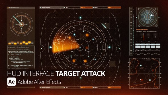 Videohive HUD Interface Radar Ae Infographics template preview