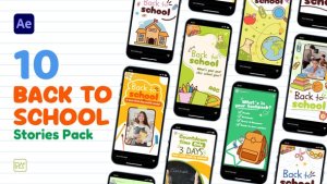 Videohive Back To School Story Set For After Effects Openers template preview