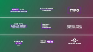 Videohive Minimal Titles | After Effects 47697759 Titles template preview