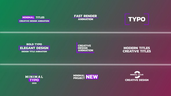 Videohive Minimal Titles | After Effects 47697759 Titles template preview
