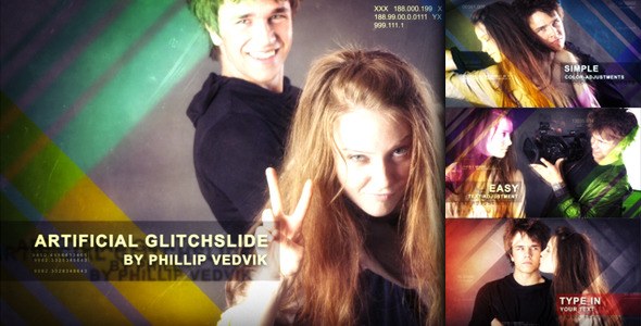 Videohive Artificial GlitchSlide - After Effects Templates Video Displays template preview
