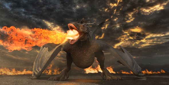 Dragon Logo Reveal Video Displays template preview