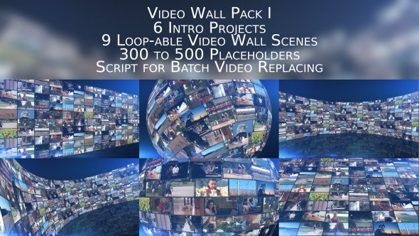 Videohive Video Wall Pack I Video Displays template preview
