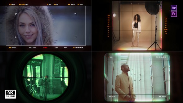 Videohive HUD Camera Viewfinder & Scope Elements template preview