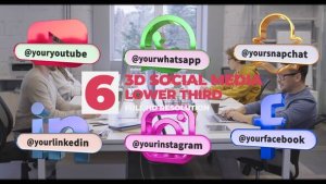 Videohive 3d Social Media Lower Thirds 51746213 Elements template preview