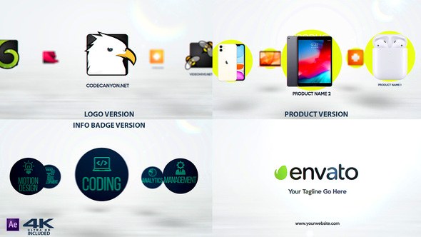 Videohive Corporate Logo Reveal 3 in 1 v2 Logo Stings template preview