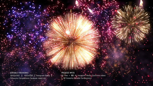 Videohive Editable Fireworks Template Titles template preview