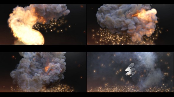Videohive Fireball Explosion | Fire Smoke Sparks Logo Reveal Logo Stings template preview