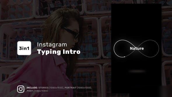 Videohive Instagram Typing Intro Openers template preview