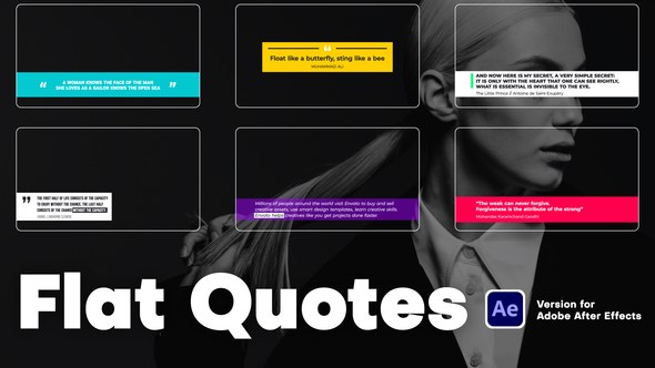 Videohive Flat Quotes Titles template preview