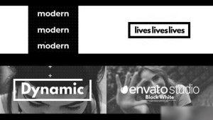 Videohive Black White Dynamic Logo Openers template preview