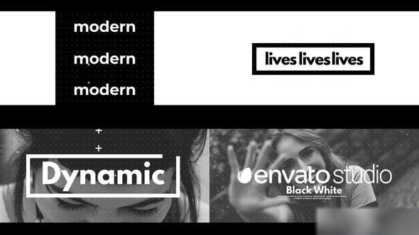 Videohive Black White Dynamic Logo Openers template preview