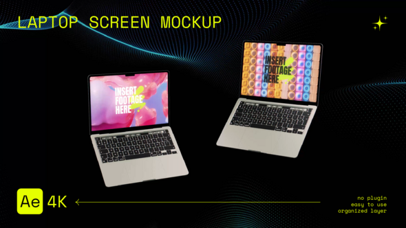 Videohive Laptop Screen Mockup 57446536 Broadcast-packages template preview