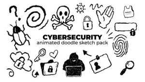 Videohive Cybersecurity - Animated Doodle Sketch Pack Elements template preview