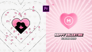 Valentine Retro Logo Reveal Premiere Pro template preview