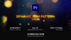 Dynamic Fish Pattern Titles l Aqua Titles Premiere Pro template preview