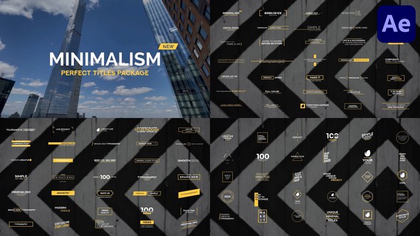 Videohive Minimalism New | After Effects Titles template preview
