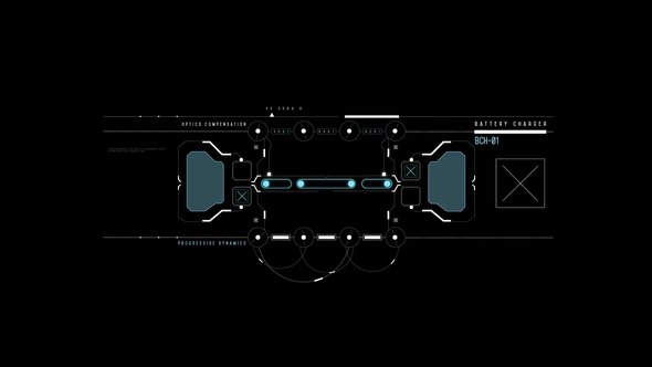 Videohive HUD Battery Charger Infographics template preview