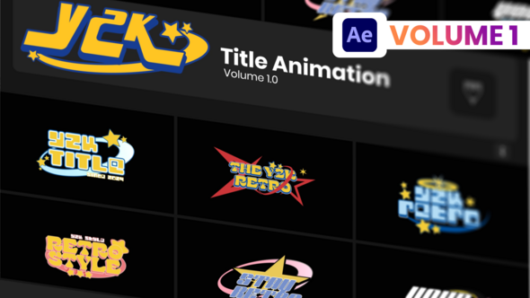 Videohive Y2K Title Animation Titles template preview