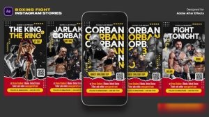 Videohive Boxing Fight Instagram Stories Openers template preview