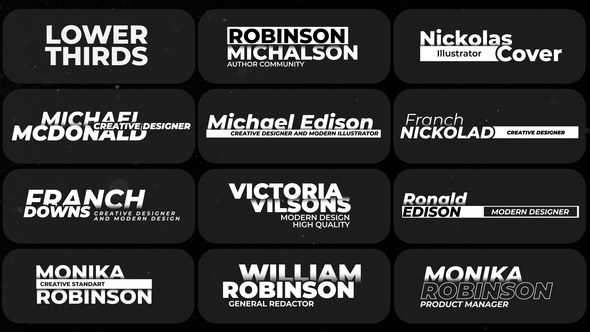 Videohive Lower Thirds | After Effects 42505126 Titles template preview