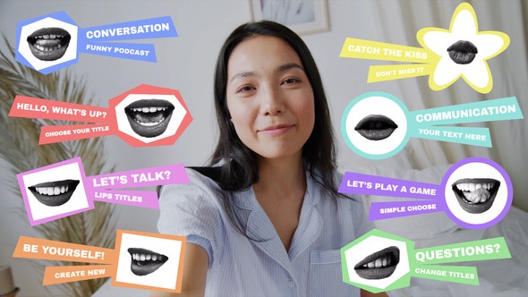 Videohive Colorful Lips Titles Titles template preview