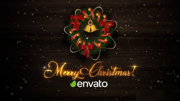 Videohive Christmas Wreath Card Openers template preview