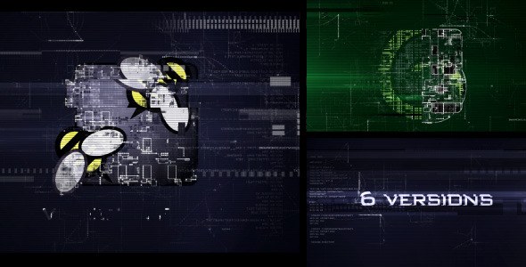 Videohive Hi-Tech Glitch Logo Stings template preview