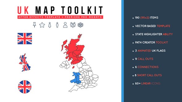UK Map Toolkit Video Displays template preview