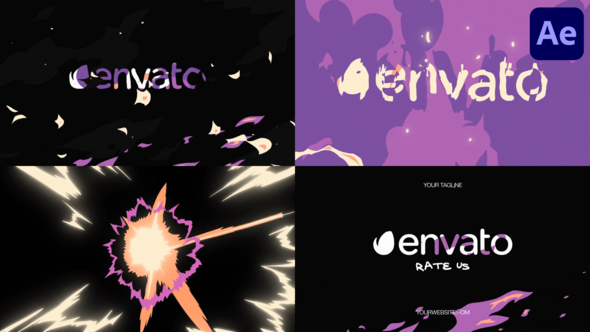 Videohive Anime Explosion Logo Opener | After Effects Logo Stings template preview