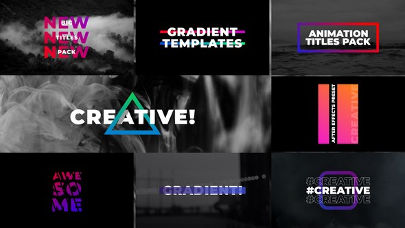 Videohive Gradient Titles | After Effects Titles template preview
