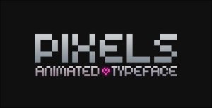 Pixels - Animated Typeface Video Displays template preview