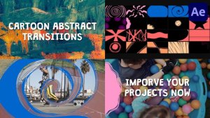 Videohive Cartoon Abstract Transitions for After Effects Elements template preview