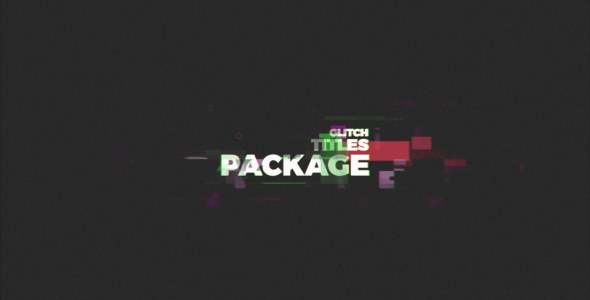 Glitch Text Video Displays template preview