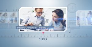 History Corporate Timeline Video Displays template preview