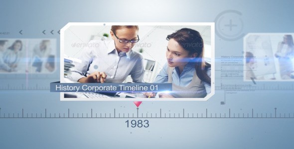 History Corporate Timeline Video Displays template preview