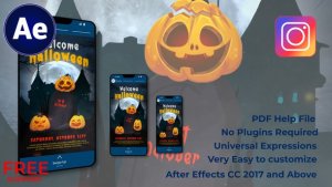 Videohive Happy Halloween Stories 48450900 Broadcast-packages template preview